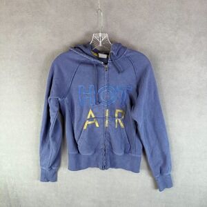 Vintage Nike Hoodie Mens Medium Silver Tag Sweatshirt Hot Air RARE‎ Distressed